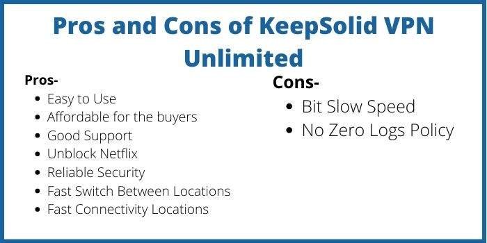 KeepSolid VPN Unlimited Lifetime Subscription Review 2023 5 KeepSolid VPN Unlimited Pros And Cons