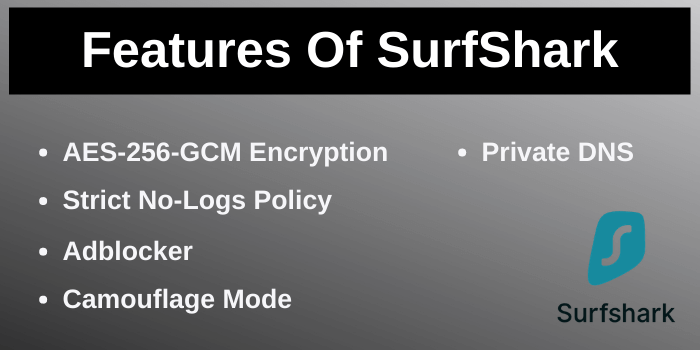 Features Of Surfshark VPN