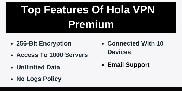 Top Features Of Hola VPN PRemium