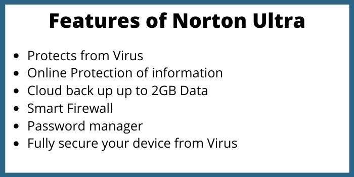 Features of Norton Ultra