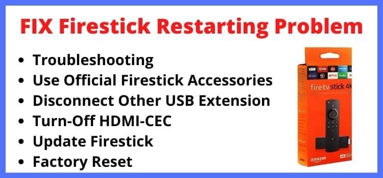 FIX Firestick Restarting Problem