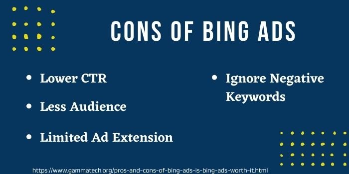 Pros and Cons of Bing Ads – Is Bing Ads Worth It? 4 Weaknesses and disadvantages Of Bing Ads
